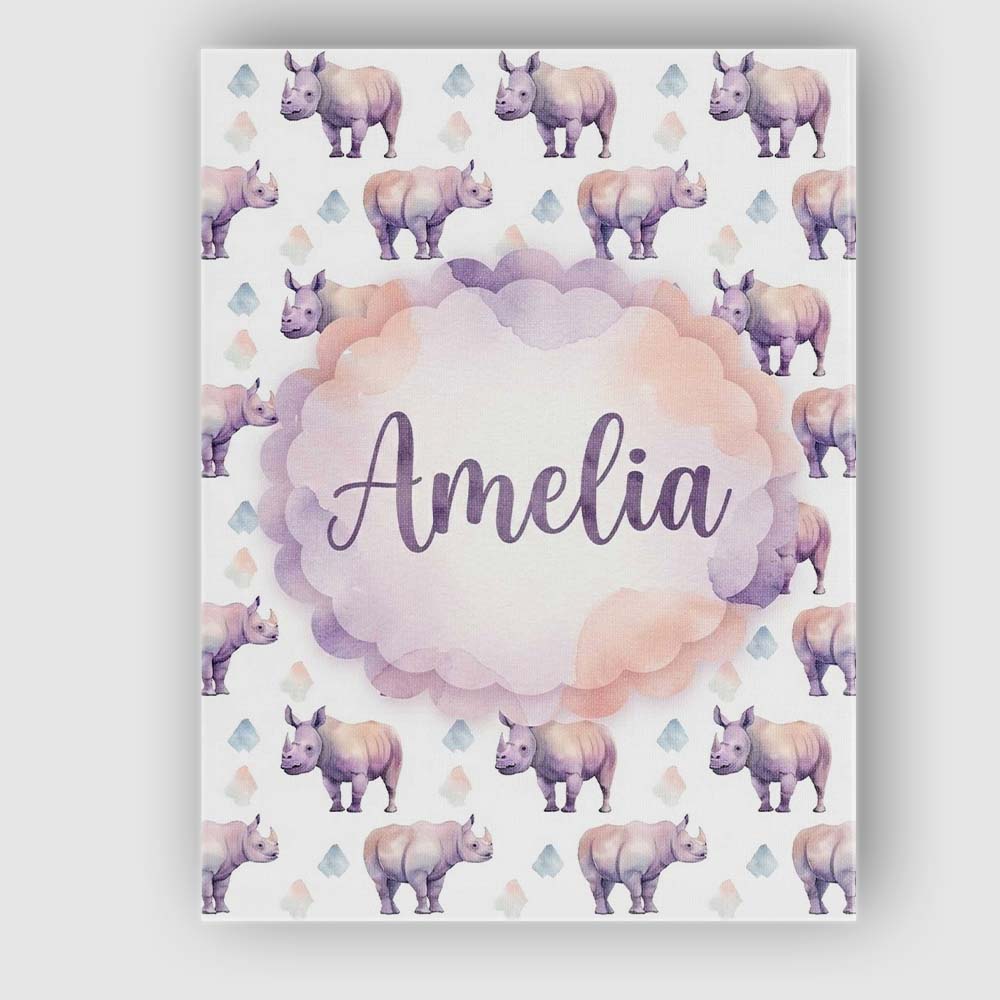 Personalised Name Pastel Purple Watercolor Custom Unique Gift Idea Elegant Feature Canvas Wall Art Print Decor Picture Ready to Hang