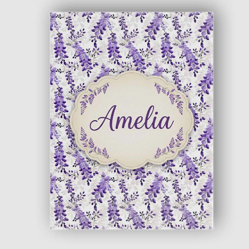 Personalised Name Light Grey Background Custom Modern Room Accent Elegant Feature Canvas Wall Art Print Decor Picture Ready to Hang