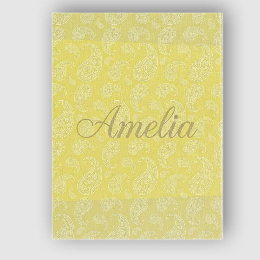 Personalised Name Elegant White Paisley Custom Unique Gift Idea Modern Room Accent Canvas Wall Art Print Decor Picture Ready to Hang