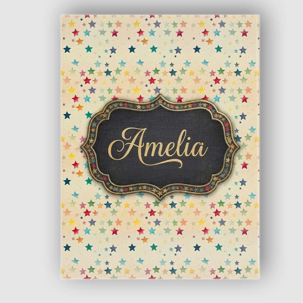 Personalised Name Soft Pastel Multicolor Custom Unique Gift Idea Elegant Feature Canvas Wall Art Print Decor Picture Ready to Hang