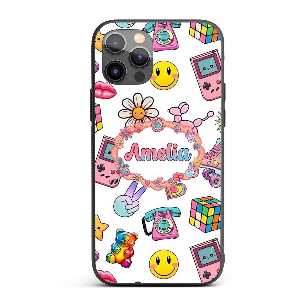 Gummy Bear Rainbow Roller Skate Printed Design Custom Name Protective Phone Case Mobile Cover Durable Everyday Smartphone Shock Resistant
