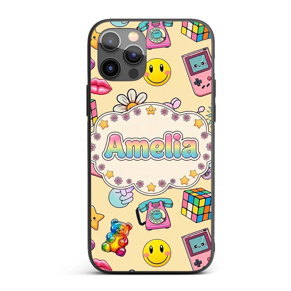 Gummy Bear Rainbow Roller Skate Printed Design Custom Name Protective Phone Case Mobile Cover Durable Everyday Smartphone Shock Resistant