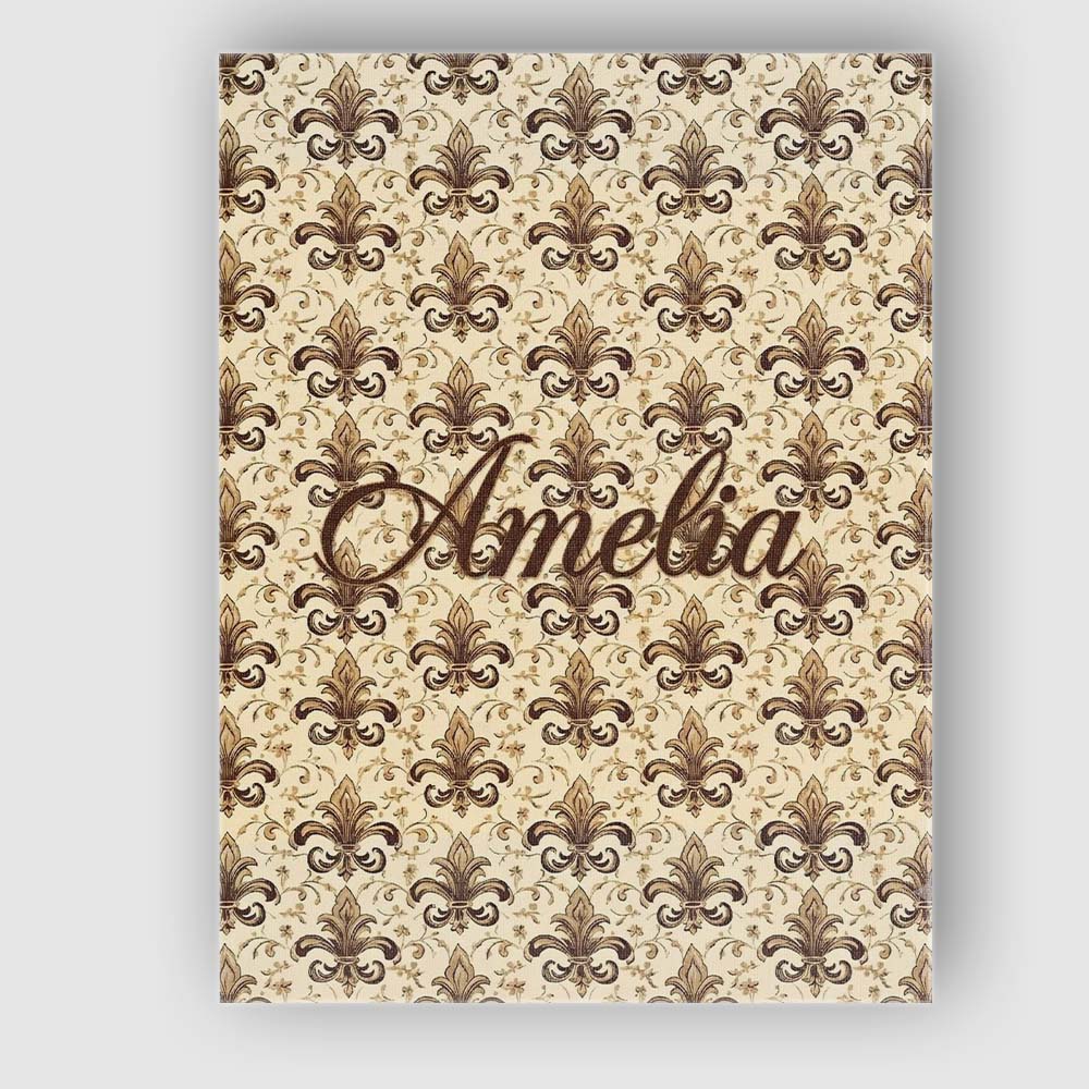 Personalised Name Ornate Classic Fleur De Custom Unique Gift Idea Elegant Feature Canvas Wall Art Print Decor Picture Ready to Hang