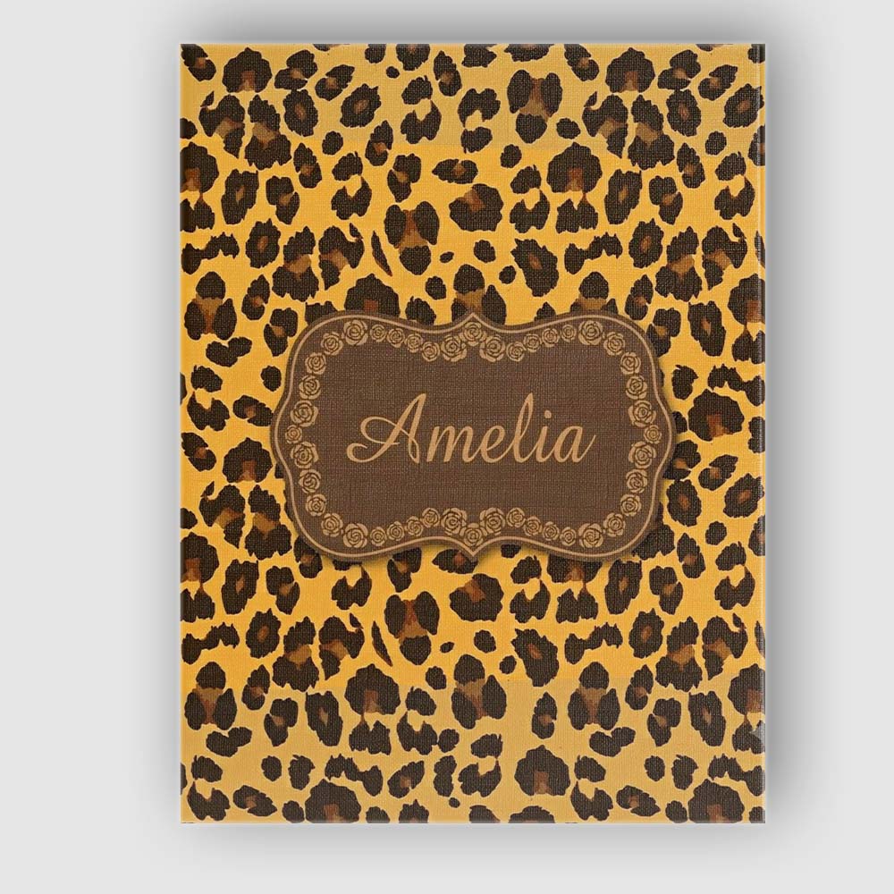 Personalised Name Classic Leopard Animal Custom Unique Gift Idea Elegant Feature Canvas Wall Art Print Decor Picture Ready to Hang