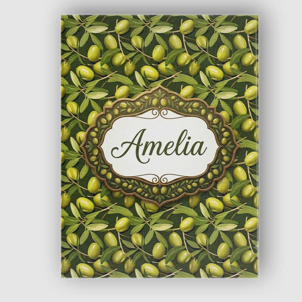 Personalised Name Realistic Olive Fruit Custom Modern Room Accent Elegant Feature Canvas Wall Art Print Decor Picture Ready to Hang