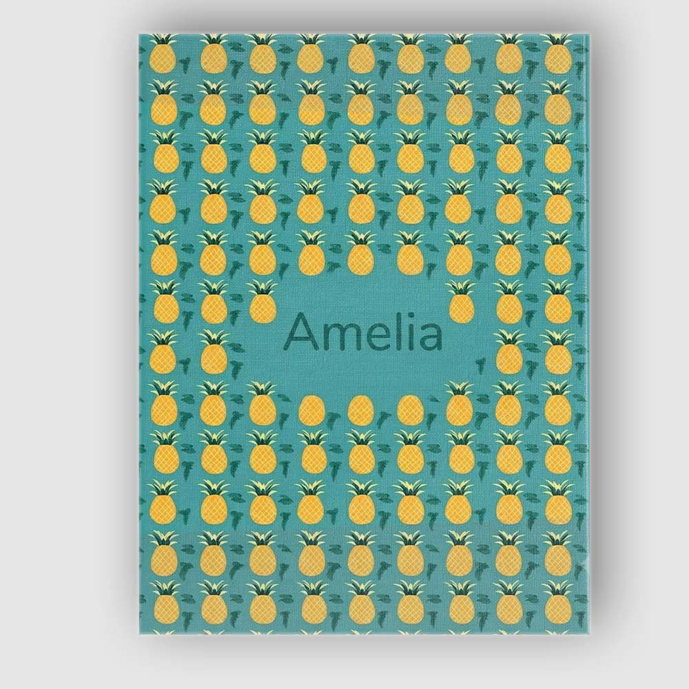 Personalised Name Minimal Pineapple Repeat Custom Unique Gift Idea Elegant Feature Canvas Wall Art Print Decor Picture Ready to Hang