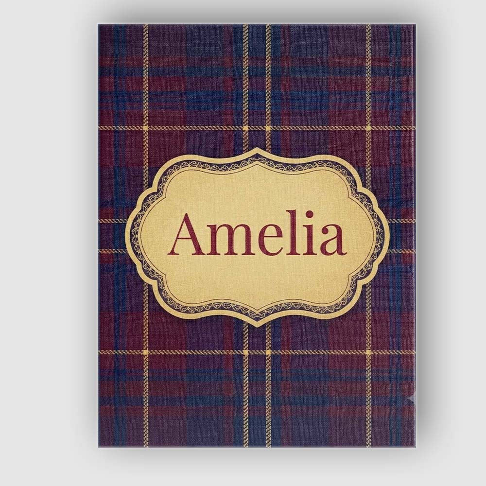 Personalised Name Burgundy Navy Gold Custom Premium Decorative Design Modern Room Accent Canvas Wall Art Print Decor Picture Ready to Hang