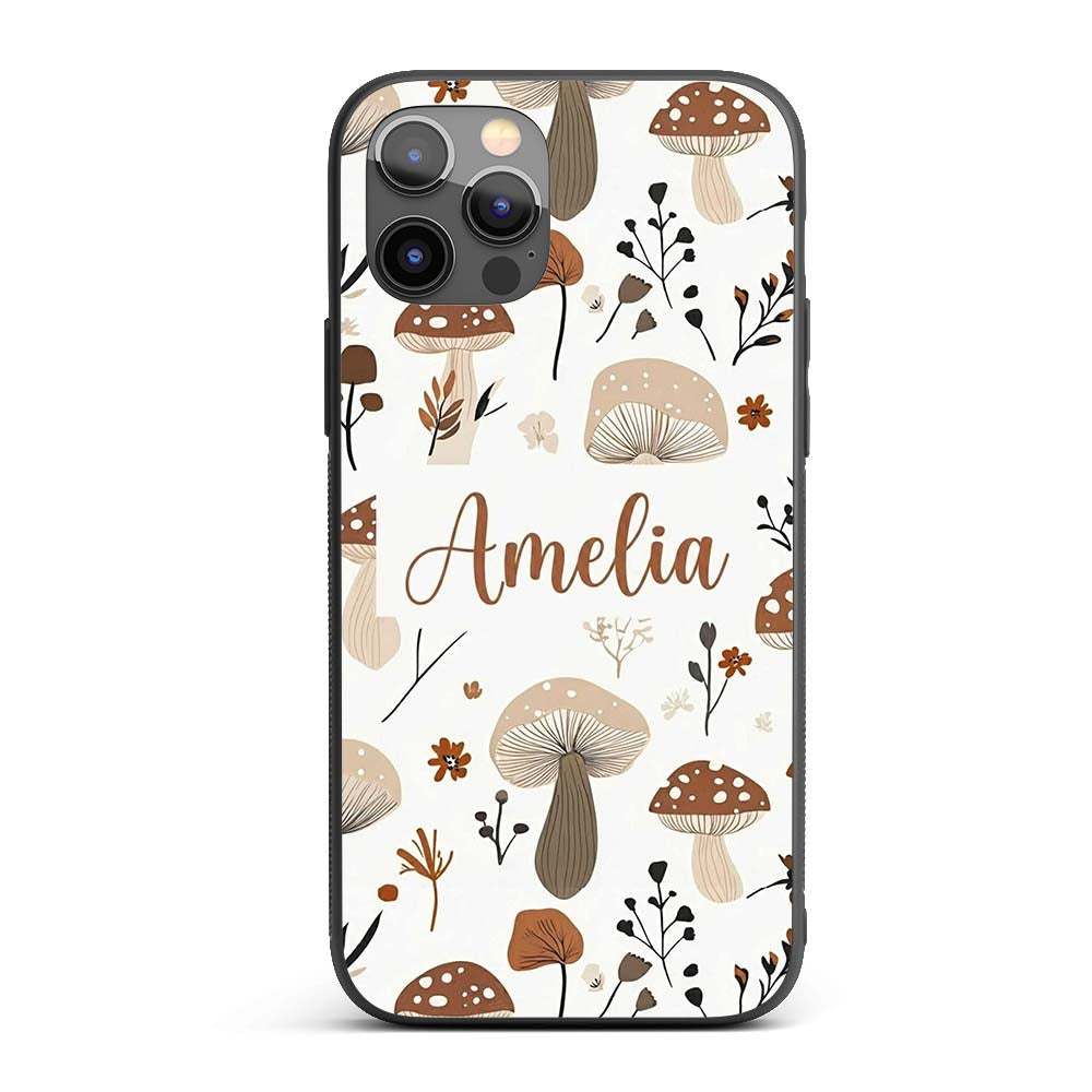 Cute Teddy Bear Floral Nursery Seamless Pattern Custom Name Protective Phone Case Mobile Cover Durable Everyday Smartphone Shock Resistant