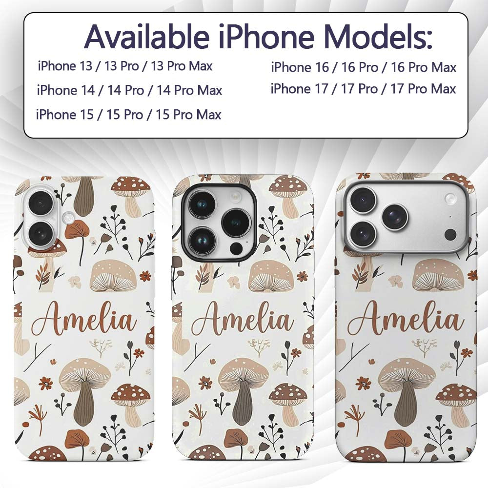 Cute Teddy Bear Floral Nursery Seamless Pattern Custom Name Protective Phone Case Mobile Cover Durable Everyday Smartphone Shock Resistant