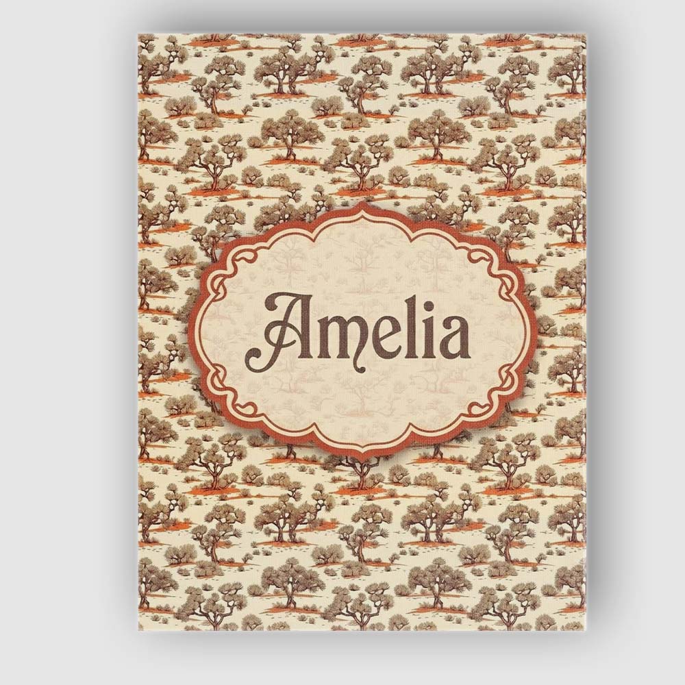 Personalised Name Rustic Desert Tree Scenic Custom Bespoke Interior Contemporary Canvas Wall Art Print Decor Picture Ready to Hang