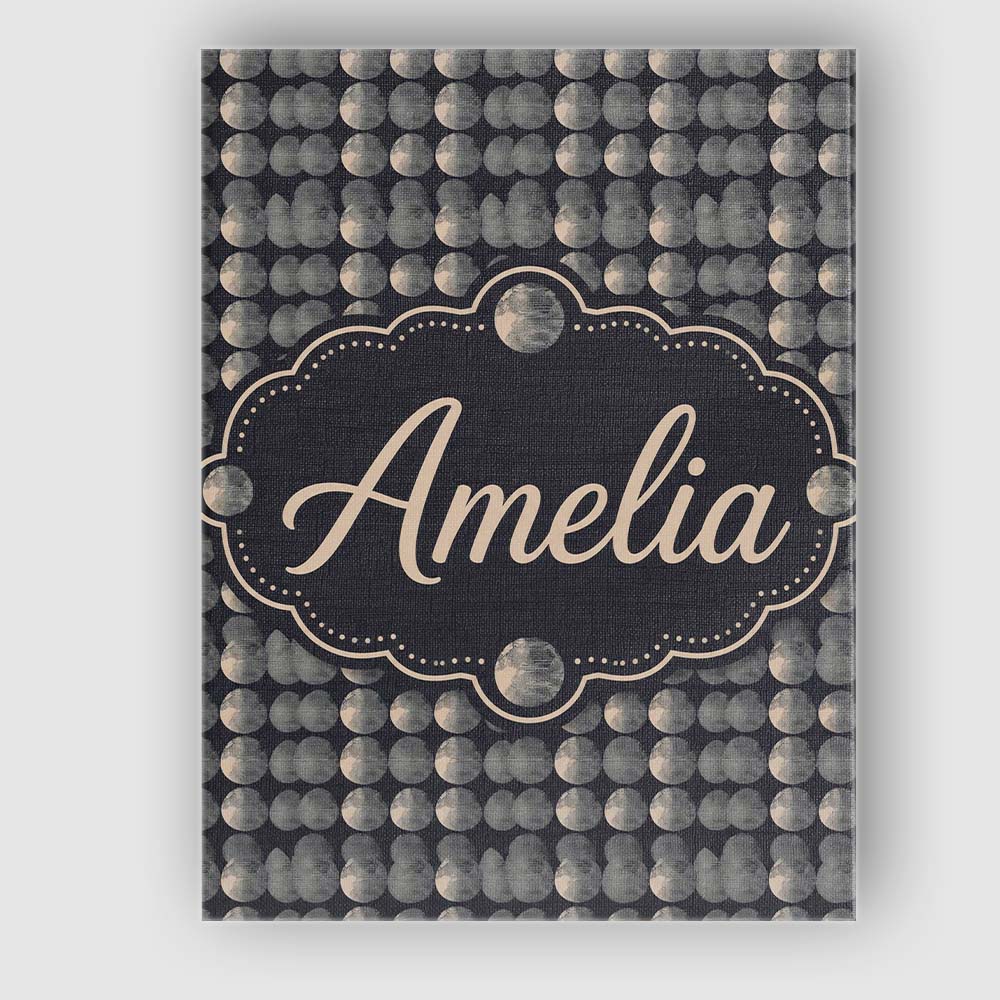 Personalised Name Monochrome Moon Phase Custom Modern Room Accent Elegant Feature Canvas Wall Art Print Decor Picture Ready to Hang