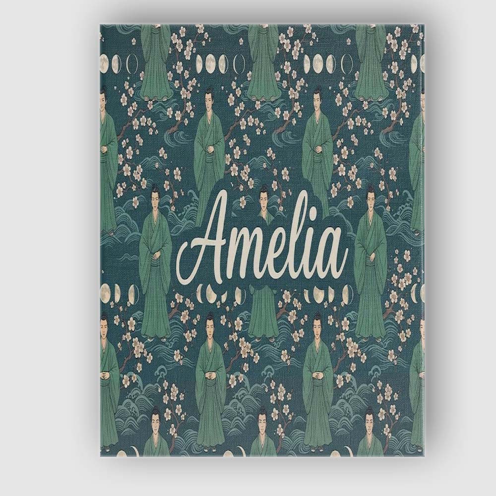 Personalised Name Mystical Japanese Warrior Custom Bespoke Interior Contemporary Canvas Wall Art Print Decor Picture Ready to Hang