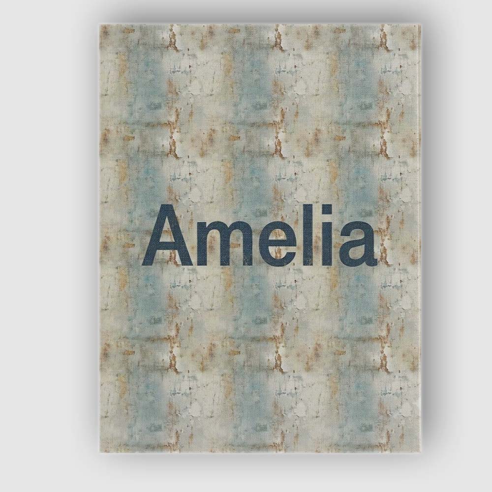 Personalised Name Neutral Rustic Distressed Custom Bespoke Interior Contemporary Canvas Wall Art Print Decor Picture Ready to Hang
