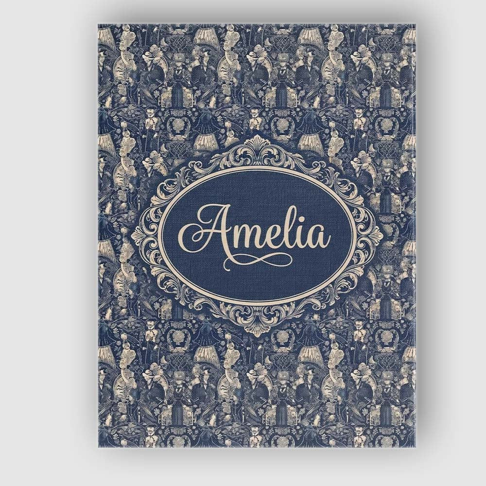 Personalised Name Victorian Ladies and Custom Modern Room Accent Elegant Feature Canvas Wall Art Print Decor Picture Ready to Hang