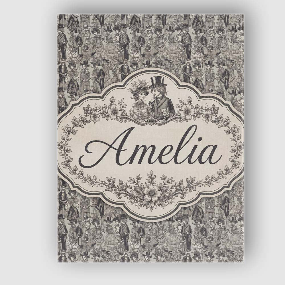 Personalised Name Antique Victorian Society Custom Bespoke Interior Contemporary Canvas Wall Art Print Decor Picture Ready to Hang