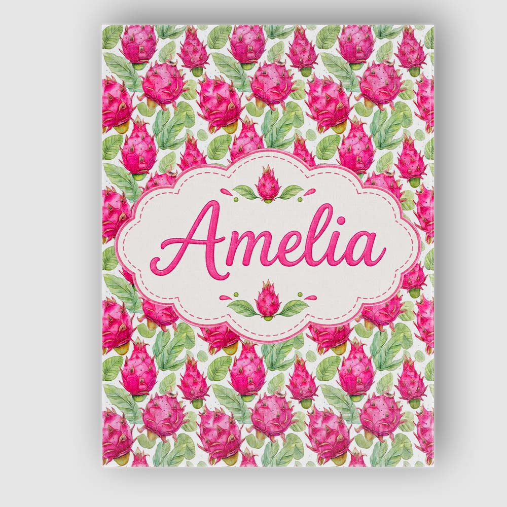 Personalised Name Watercolor Dragon Fruit Custom Unique Gift Idea Elegant Feature Canvas Wall Art Print Decor Picture Ready to Hang