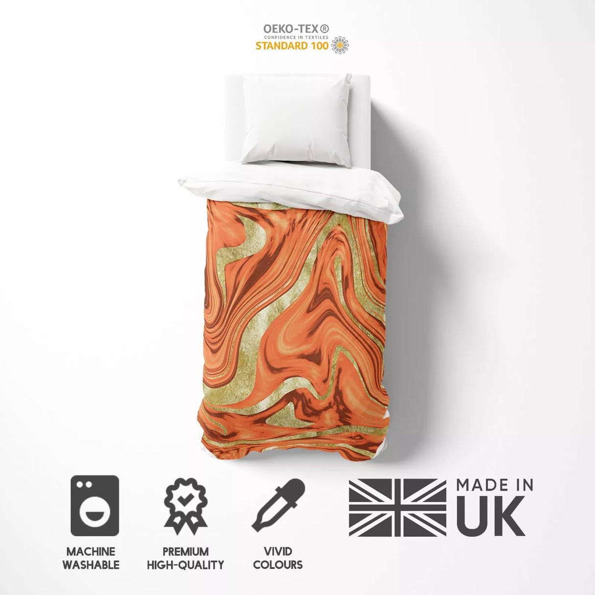 Liquid Marble Abstract Duvet Cover