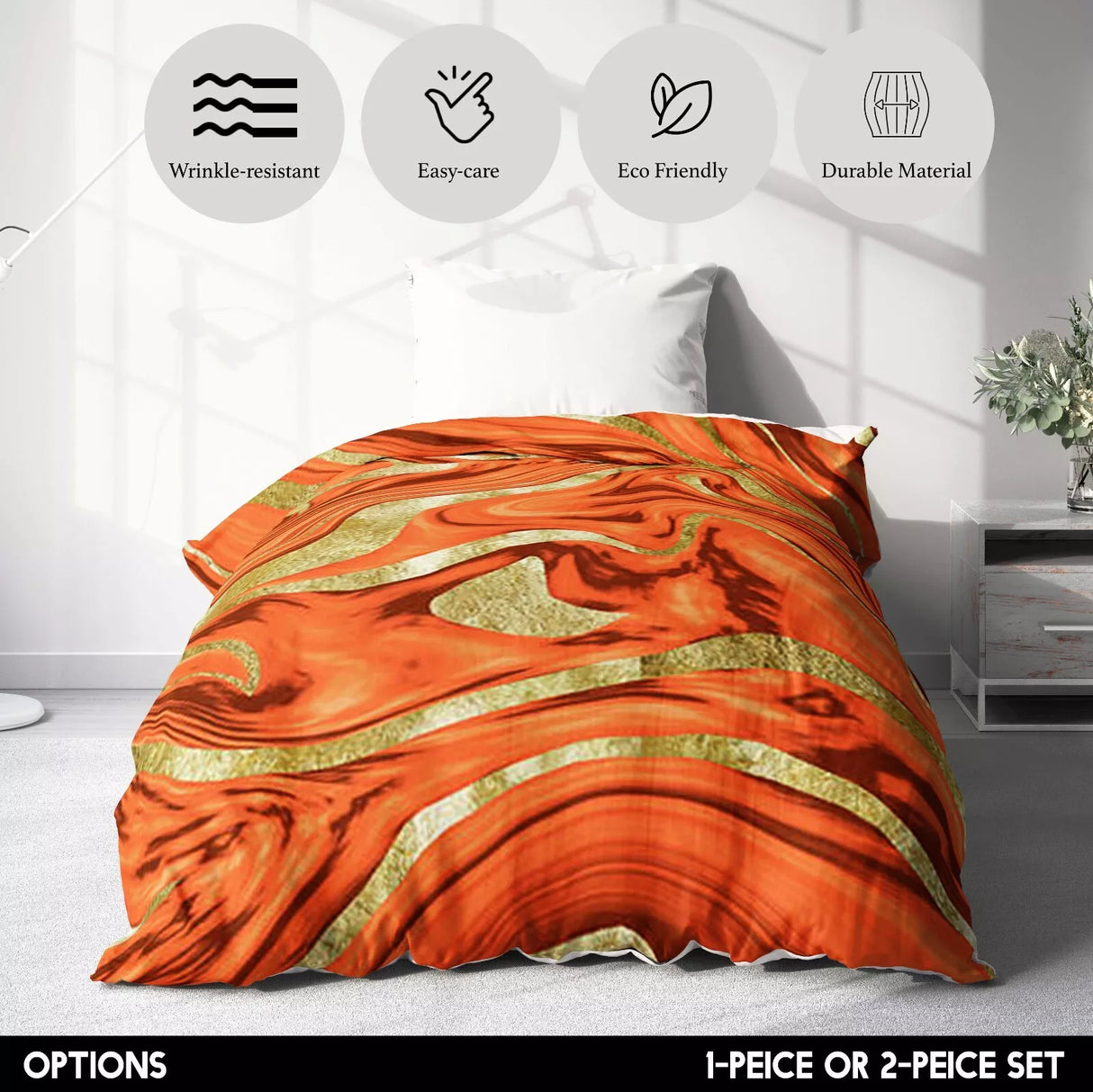 Liquid Marble Abstract Duvet Cover
