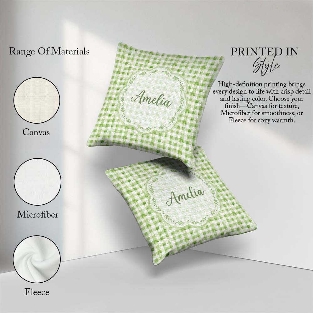 Custom Name Soft Blush and Beige Swirl Abstract Seamless Pattern Square Filled Cushion Throw Pillow Sofa Bed Home Decor Zip Washable UK Made