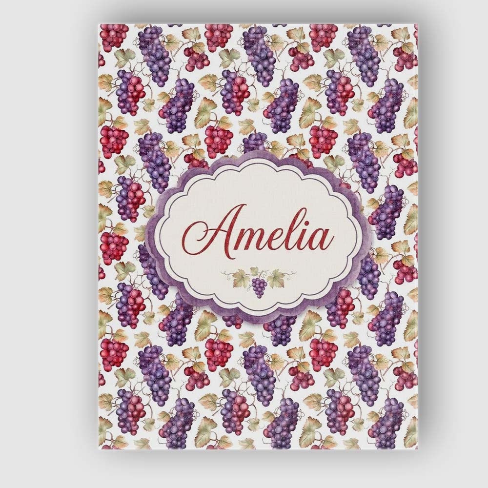 Personalised Name Mixed Red and Purple Custom Modern Room Accent Elegant Feature Canvas Wall Art Print Decor Picture Ready to Hang