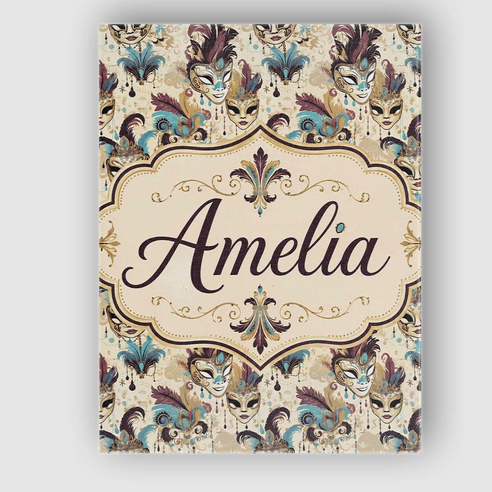 Personalised Name Gold and Black Stylised Custom Unique Gift Idea Elegant Feature Canvas Wall Art Print Decor Picture Ready to Hang