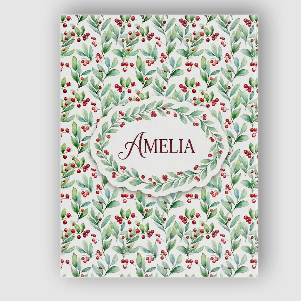Personalised Name Light Botanical Leaves Custom Unique Gift Idea Elegant Feature Canvas Wall Art Print Decor Picture Ready to Hang