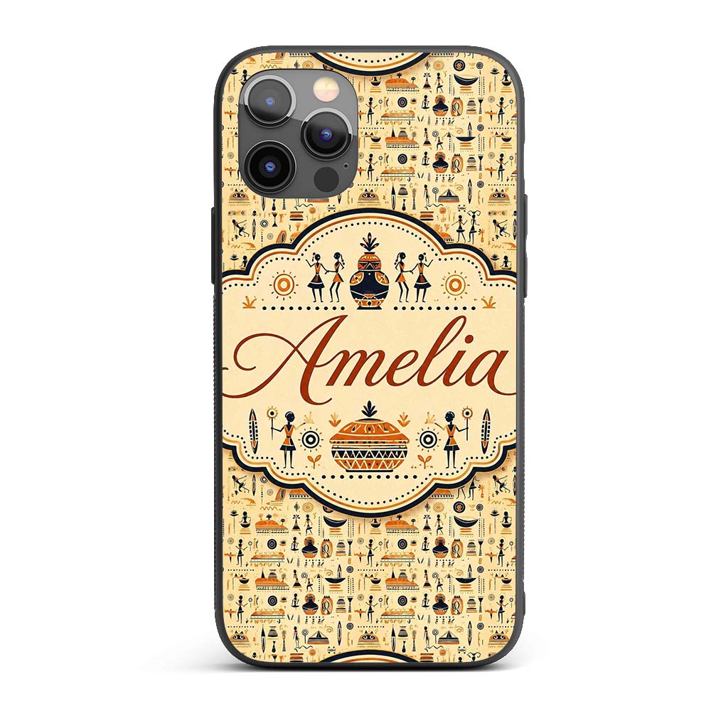 Ancient Egyptian with Figures Printed Design Custom Name Protective Phone Case Mobile Cover Durable Everyday Smartphone Shock Resistant