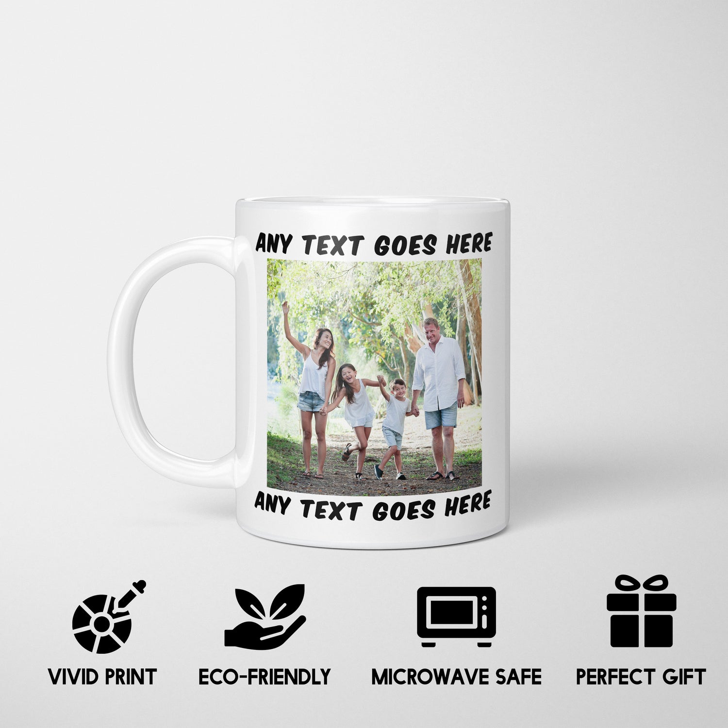 Personalised Upload Your Own Photos Custom Text Coffee Cup Tea Mug Gift Him Her