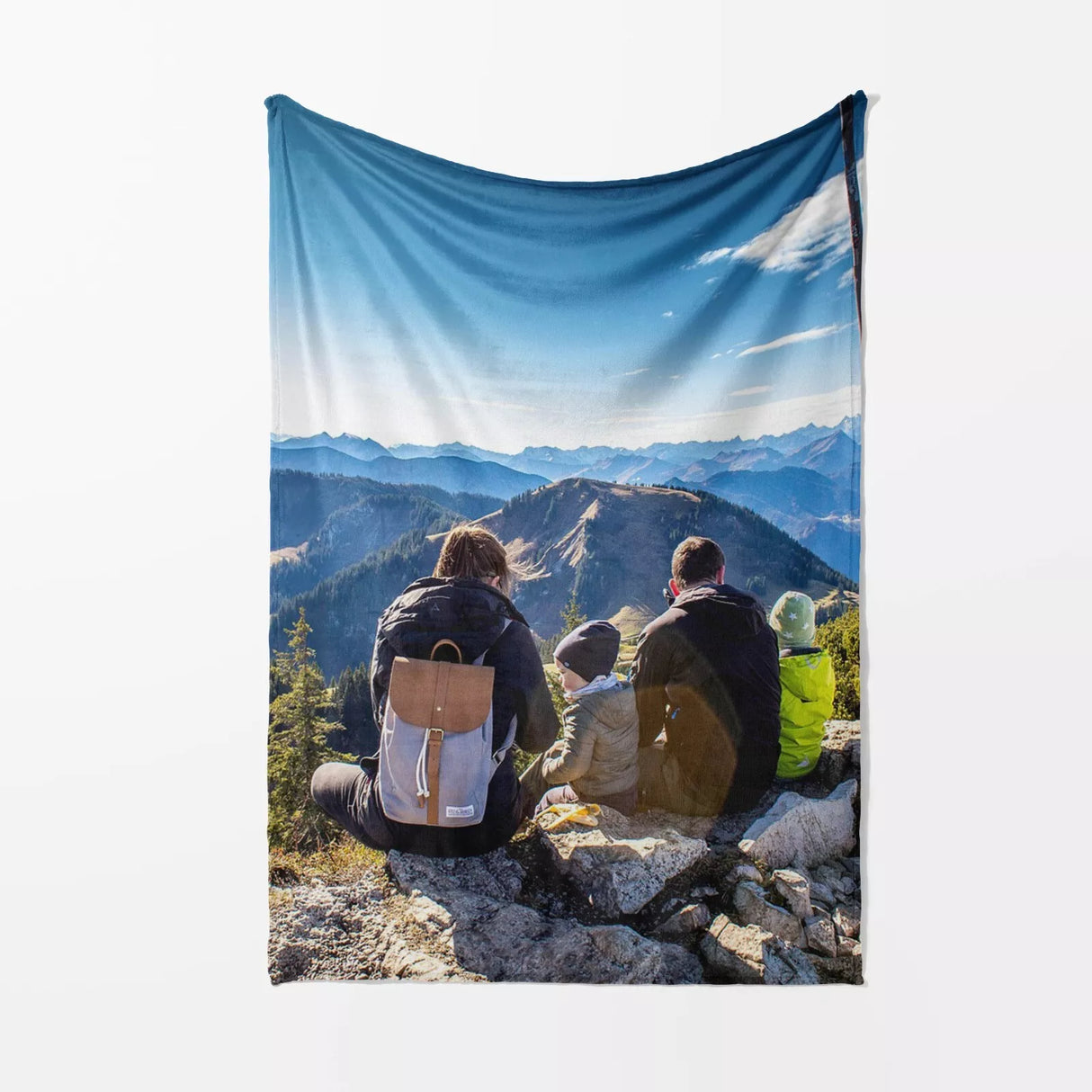 Upload Your Own 1 Photo Custom Made Text Soft Warm Fleece Mink Blanket