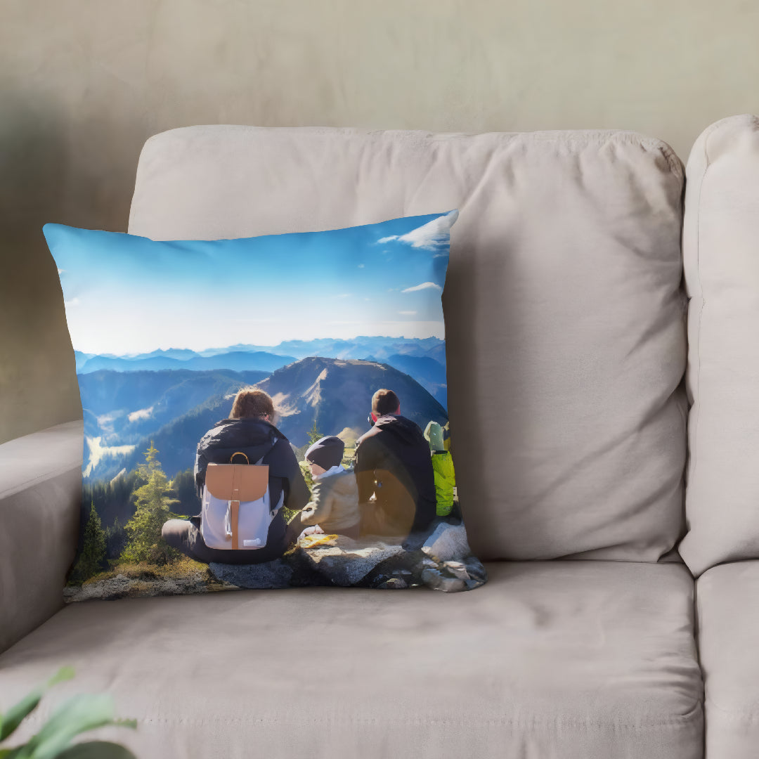 Upload Your Own Photo Custom Made Printed Soft Square Filled Cushion Throw