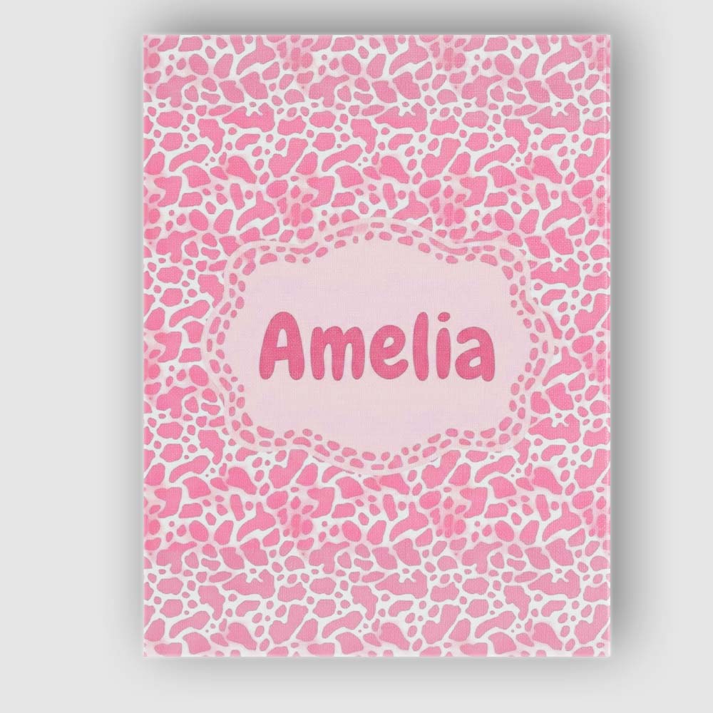 Personalised Name Pink Abstract Animal Custom Modern Room Accent Elegant Feature Canvas Wall Art Print Decor Picture Ready to Hang