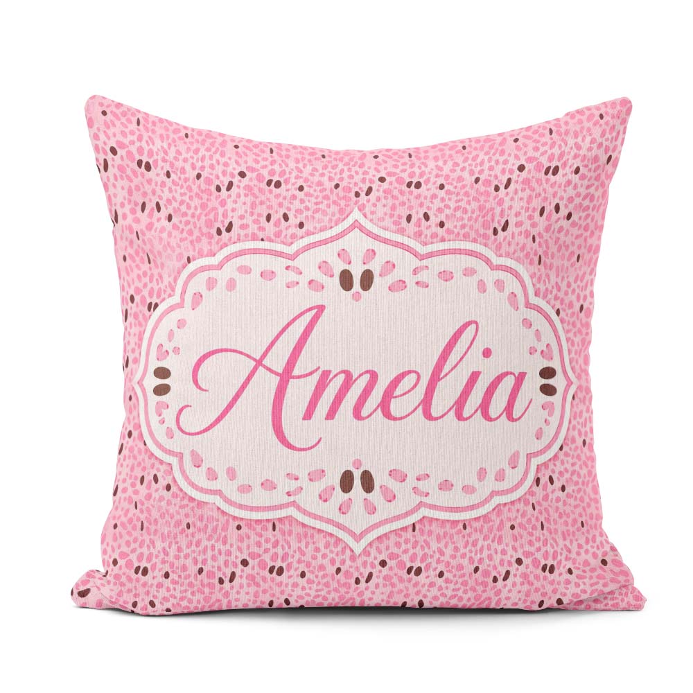Custom Name Sprinkle Dot Seamless Pattern Minimal Confetti Style Square Filled Cushion Throw Pillow Sofa Bed Home Decor Zip Washable UK Made