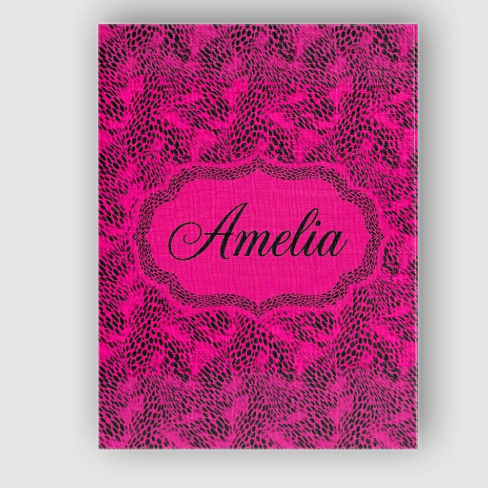 Personalised Name Pink Elongated Spot Custom Modern Room Accent Creative Decorator Style Canvas Wall Art Print Decor Picture Ready to Hang