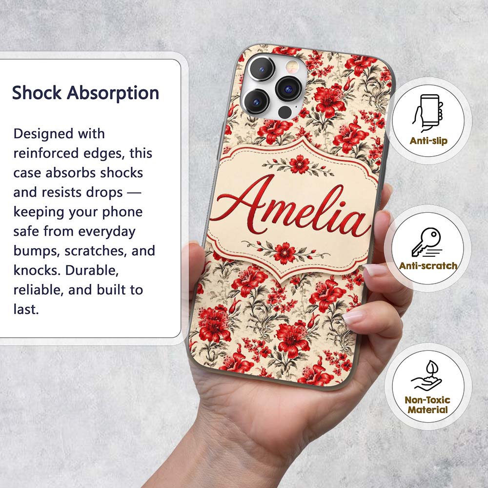 Colorful Abstract Painted Texture Layers Seamless Custom Name Protective Phone Case Mobile Cover Durable Everyday Smartphone Shock Resistant