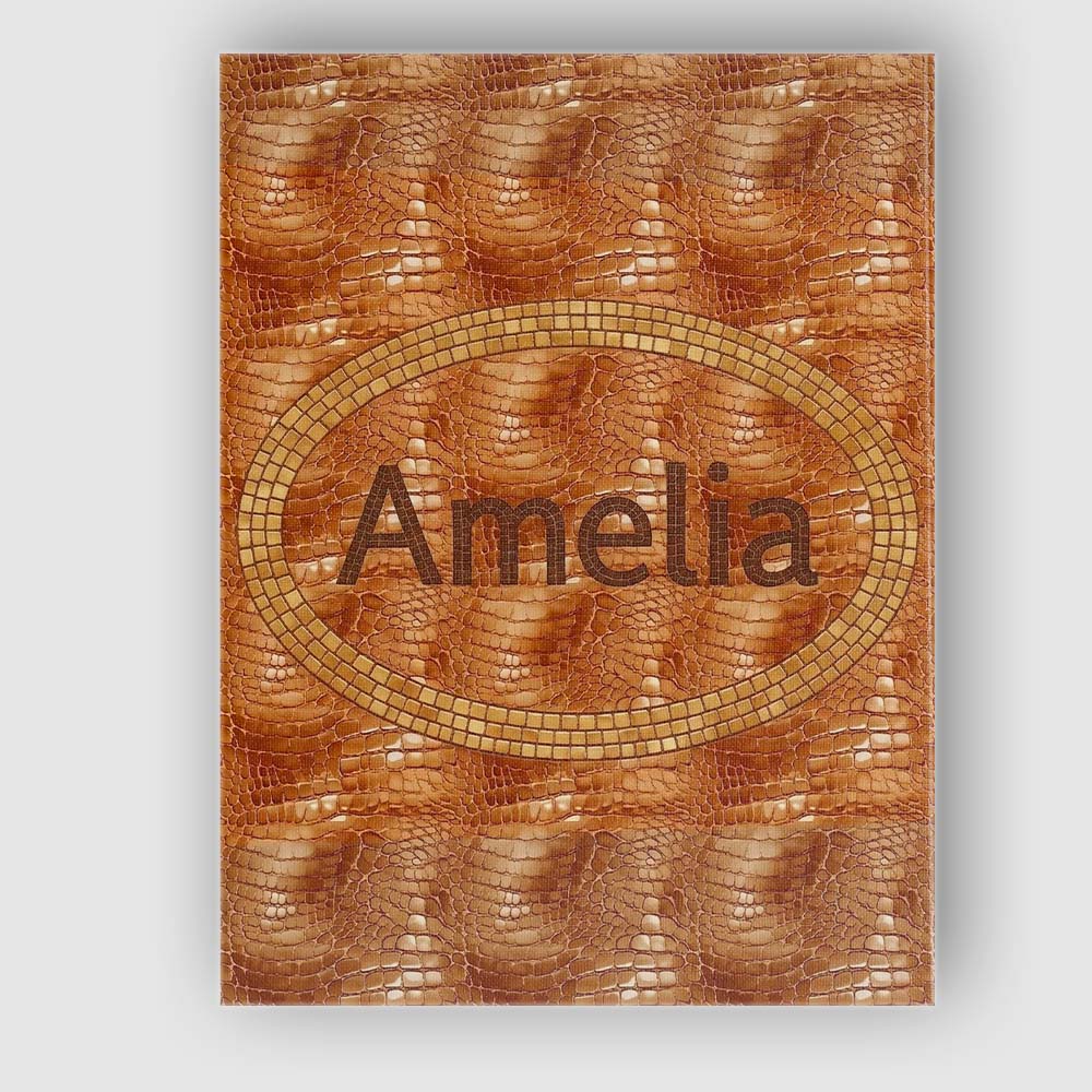 Personalised Name Glossy Tan Crocodile Texture Pattern Premium Custom Modern Room Accent Canvas Wall Art Print Decor Picture Ready to Hang