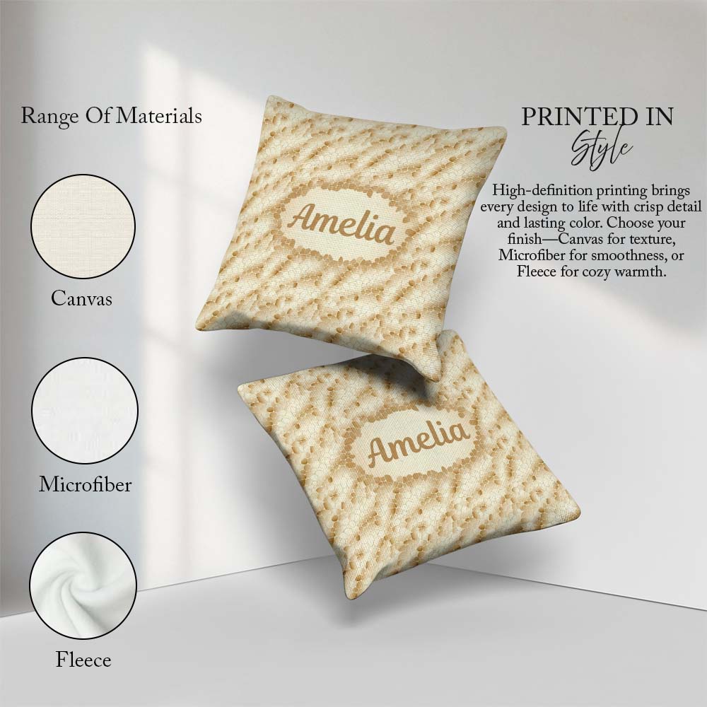 Custom Name Classic Crocodile Texture Pattern Realistic Leather Square Filled Cushion Throw Pillow Sofa Bed Home Decor Zip Washable UK Made