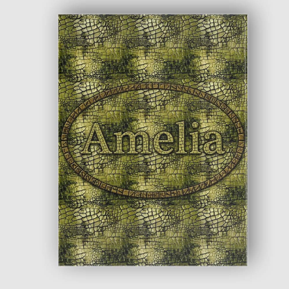 Personalised Name Rustic Mixed Tone Crocodile Texture Pattern Custom Contemporary Display Canvas Wall Art Print Decor Picture Ready to Hang