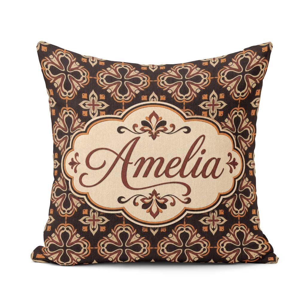 Custom Name Mid Century Abstract Oval Pattern Soft Pastel Colors Square Filled Cushion Throw Pillow Sofa Bed Home Decor Zip Washable UK Made