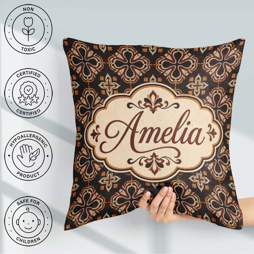 Custom Name Mid Century Abstract Oval Pattern Soft Pastel Colors Square Filled Cushion Throw Pillow Sofa Bed Home Decor Zip Washable UK Made