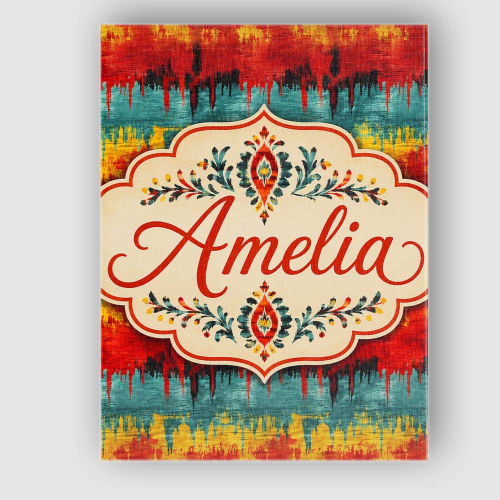 Personalised Name Abstract Grunge Stripe Custom Unique Gift Idea Elegant Feature Canvas Wall Art Print Decor Picture Ready to Hang