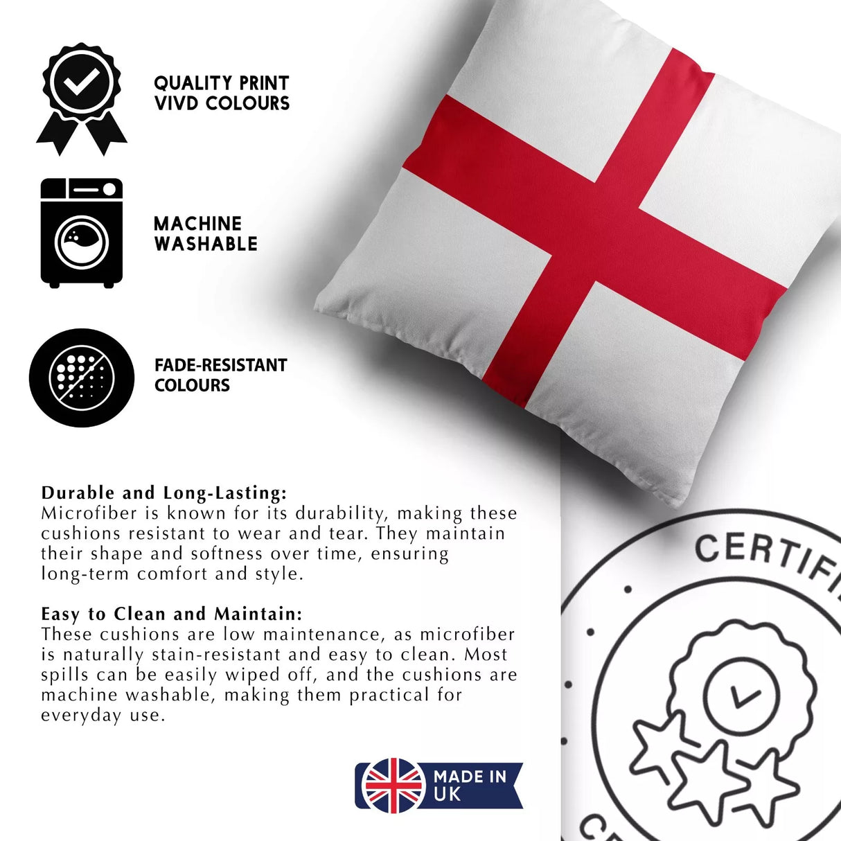 England Flag Cushion