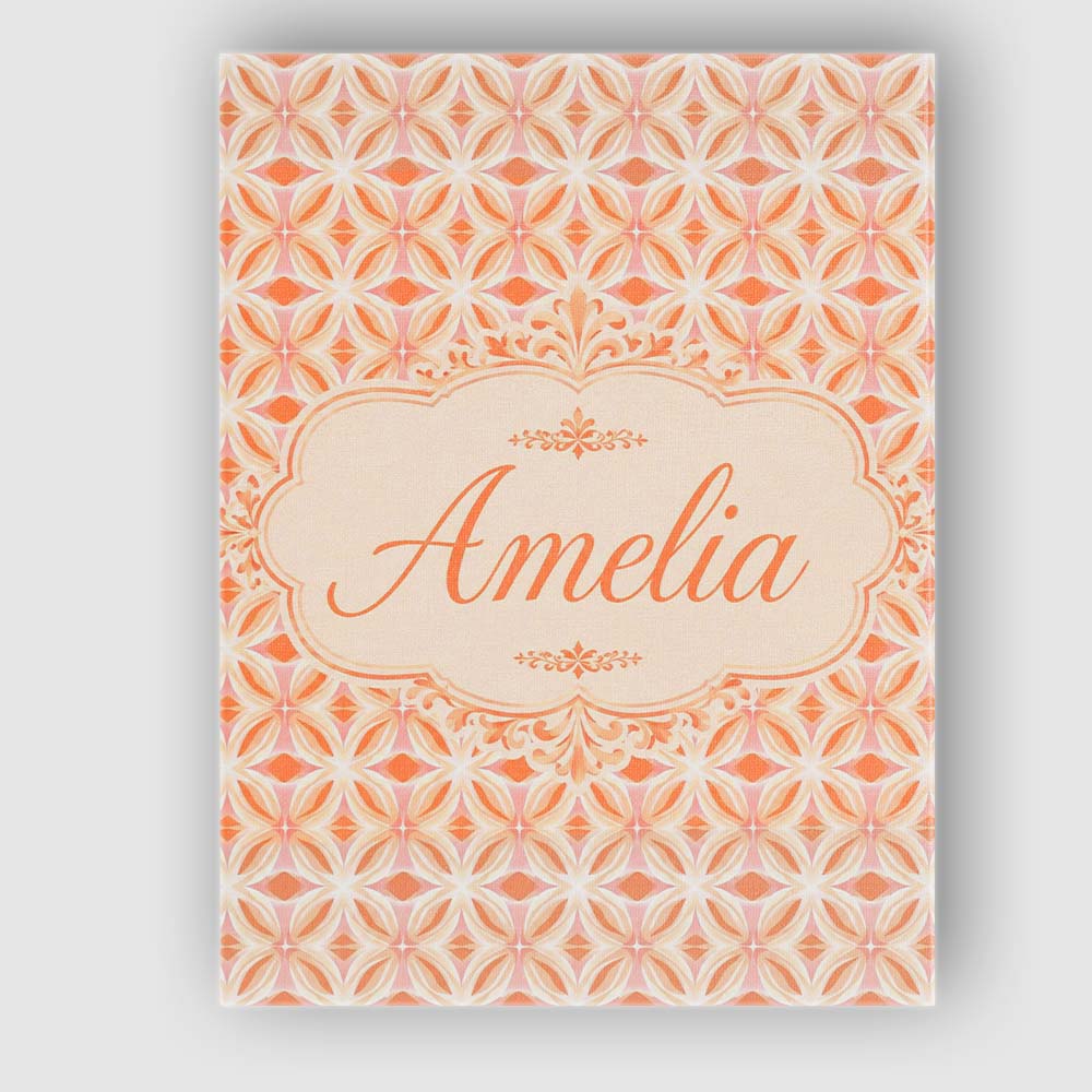 Personalised Name Geometric Floral Star in Custom Unique Gift Idea Elegant Feature Canvas Wall Art Print Decor Picture Ready to Hang