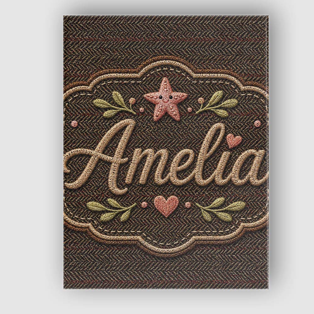 Personalised Name Classic Tweed Herringbone Custom Bespoke Interior Contemporary Canvas Wall Art Print Decor Picture Ready to Hang