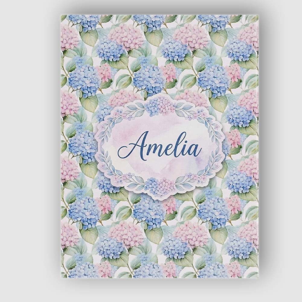 Personalised Name Pastel Blue and Pink Custom Modern Room Accent Elegant Feature Canvas Wall Art Print Decor Picture Ready to Hang