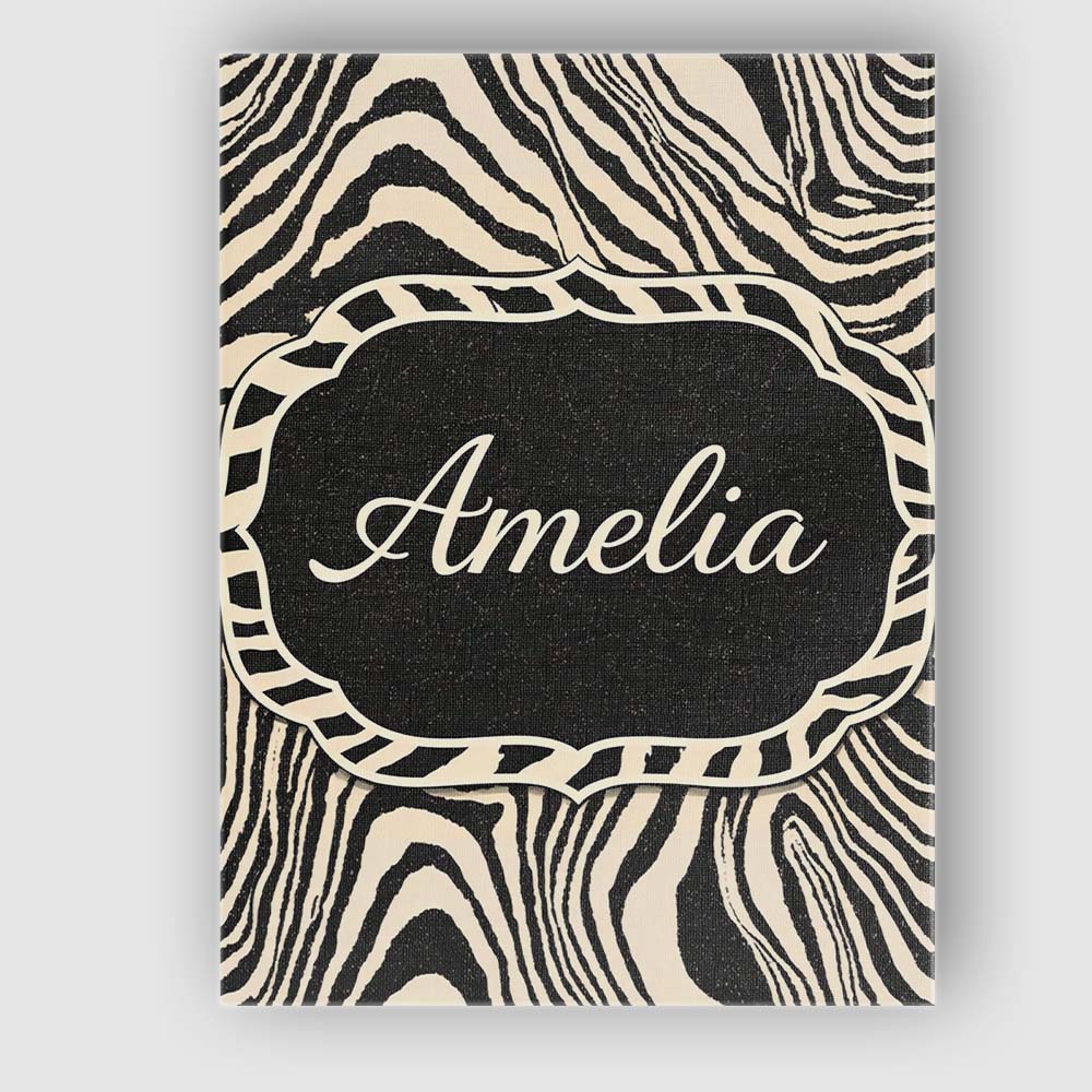 Personalised Name Layered Contour Waves Black Cream Topographic Custom Statement Canvas Wall Art Print Decor Picture Ready to Hang