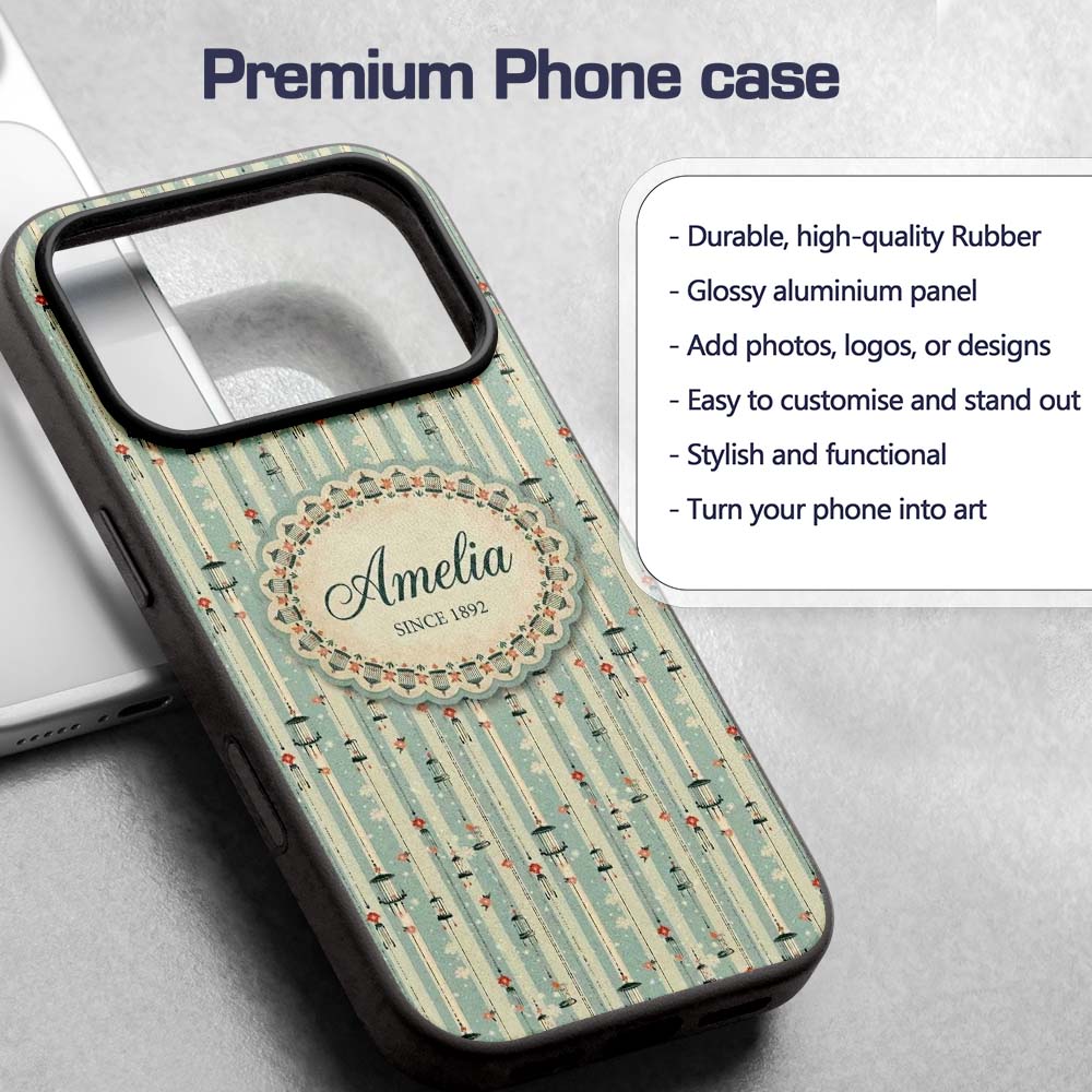 Classic Decorative Birdcages Decorative Design Custom Name Protective Phone Case Mobile Cover Durable Everyday Smartphone Shock Resistant