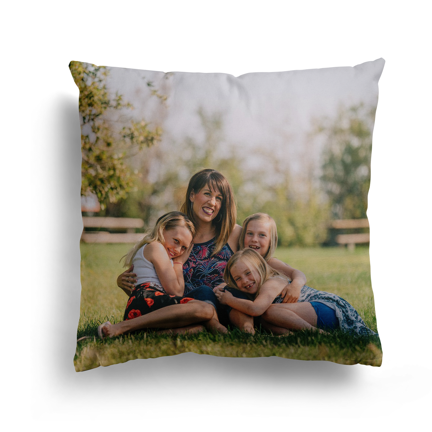 Upload Your Own Photo Custom Made Printed Soft Square Filled Cushion Throw