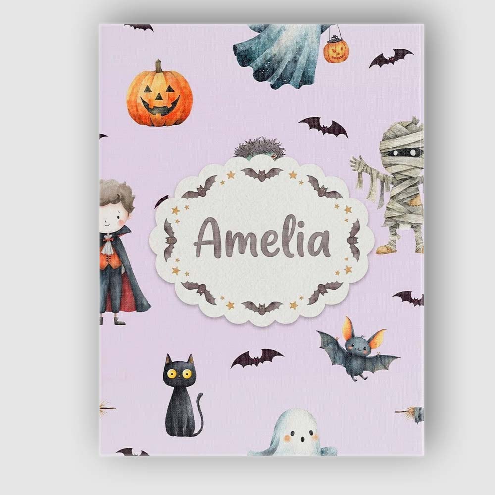 Personalised Name Halloween Zombie Mummy Custom Unique Gift Idea Elegant Feature Canvas Wall Art Print Decor Picture Ready to Hang