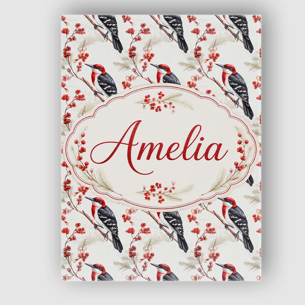 Personalised Name Realistic Red Headed Custom Modern Room Accent Elegant Feature Canvas Wall Art Print Decor Picture Ready to Hang
