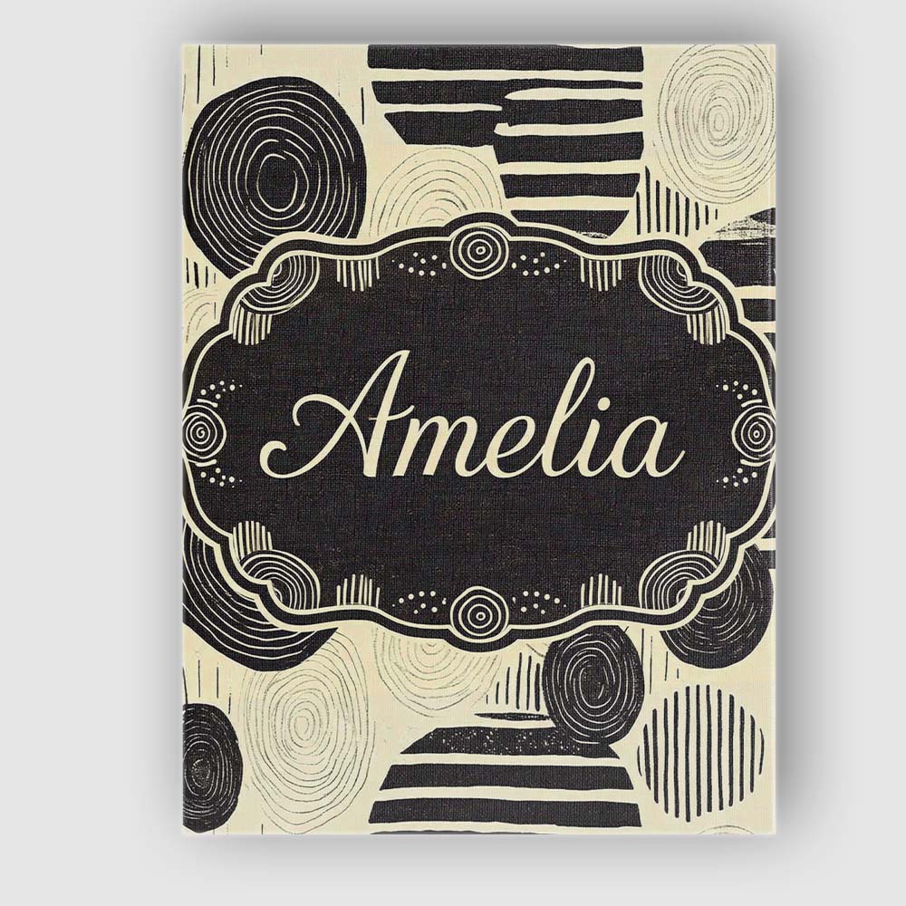 Personalised Name Neutral Patch Blocks Black Beige Modern Abstract Custom Unique Canvas Wall Art Print Decor Picture Ready to Hang